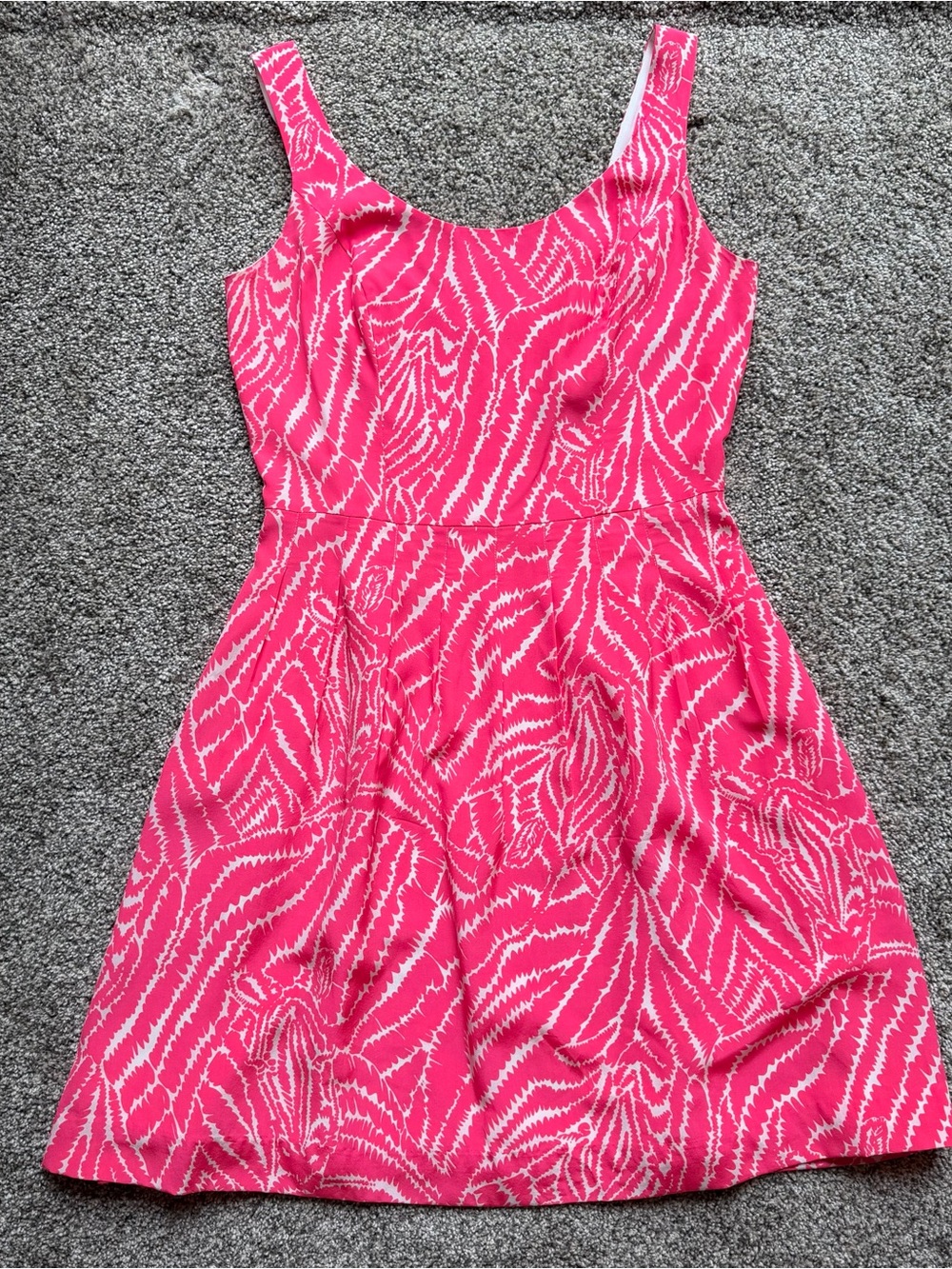 Lilly Pulitzer Posey 100% Silk Dress Splash Pink Size 6 Beach